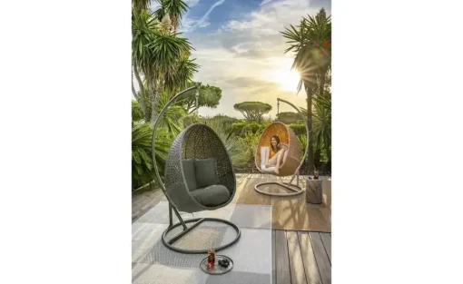 a casa mia Hängesessel Tahiti | Moccabraun, Anthrazit