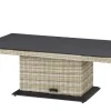 a casa mia Polyrattan-Tisch höhenverstellbar Sylt