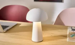 Akku-Tischleuchte, 1-flammig, weiß | Weiß, matt