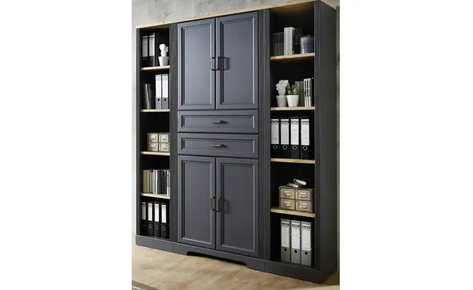 Aktenschrank Varese | Graphit, Asteiche (Nachbildung)