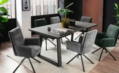 Armlehnstuhl drehbar Lodis | Anthrazit, Schwarz