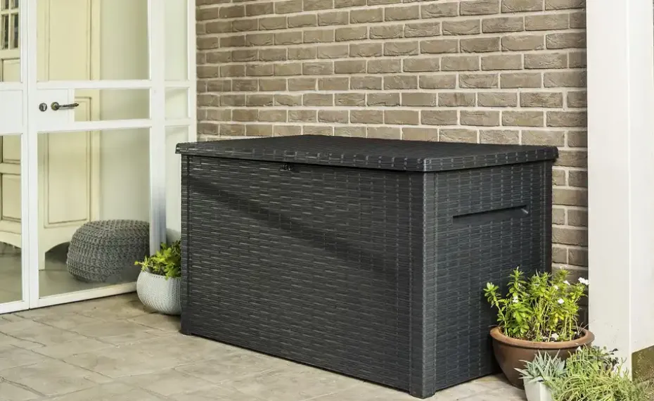 Aufbewahrungsbox Java | Graphit, Rattan (Nachbildung)
