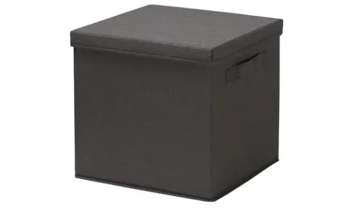 Aufbewahrungsbox mit Deckel | Schwarz | Möbel Höffner