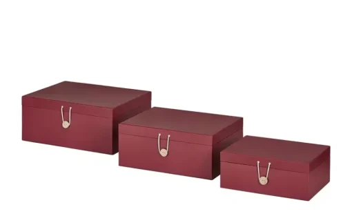 Aufbewahrungsboxen, 3er-Set  | Dunkelrot | Höffner