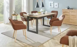 Ausziehbarer Esstisch  in verschiedenen Größen Fiano | Asteiche (Nachbildung), Asteiche, 160(200) cm