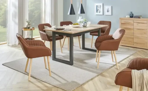 Ausziehbarer Esstisch  in verschiedenen Größen Fiano | Asteiche (Nachbildung), Asteiche, 160(200) cm