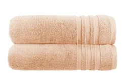 Badetuch (100 x 150cm), 2er-Set Hellorange Soft Cotton