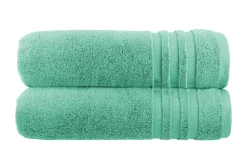 Badetuch (100 x 150cm), 2er-Set Minze Soft Cotton