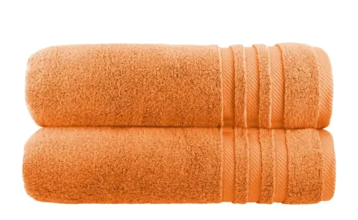 Badetuch (100 x 150cm), 2er-Set Orange Soft Cotton