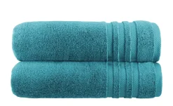 Badetuch (100 x 150cm), 2er-Set Petrol Soft Cotton
