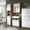 Badezimmerspiegelschrank WALDSEE, Breite 60cm, 3 Spiegeltüren, 9 Fächer, 6 Einlegeböden, in verschiedenen Farben erhältlich, Badmöbel, Spiegel, Badschrank, Bad Waldsee