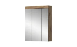 Badezimmerspiegelschrank WALDSEE, Breite 60cm, 3 Spiegeltüren, 9 Fächer, 6 Einlegeböden, in verschiedenen Farben erhältlich, Badmöbel, Spiegel, Badschrank, Bad Waldsee