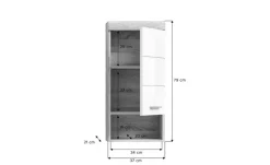 Badmöbel-Set SCHLOONSEE, 4 teilig, bestehend aus: Waschbeckenunterschrank, Spiegelschrank, Unterschrank, Hängeschrank Schloonsee | Eiche Sonoma (Nachbildung)