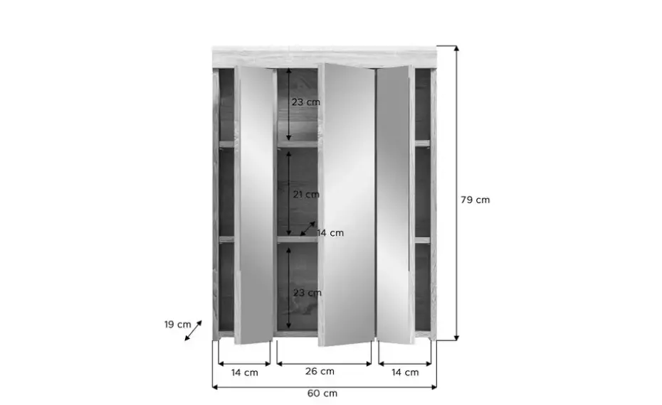 Badmöbel-Set SCHLOONSEE, 2 tlg., bestehend aus: Waschbeckenunterschrank, Spiegelschrank, in verschiedenen Farben erhältlich, Badmöbel, Kombination, Badezimmer Schloonsee | Eiche Sonoma (Nachbildung)