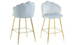 Barhocker 2er-Set | Hellgrau | Möbel Höffner