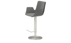 Barhocker MyHelios | Graphit, Mikrofaser | Höffner