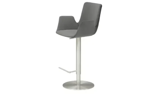 Barhocker MyHelios | Graphit, Mikrofaser | Höffner