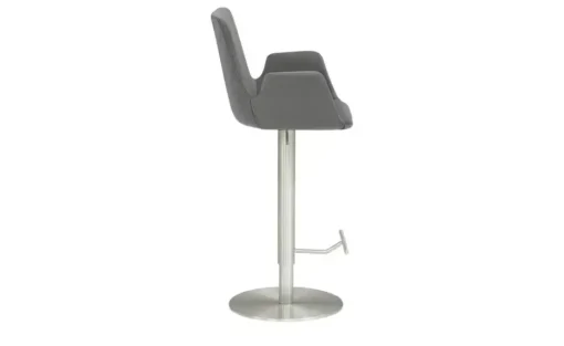 Barhocker MyHelios | Graphit, Mikrofaser | Höffner