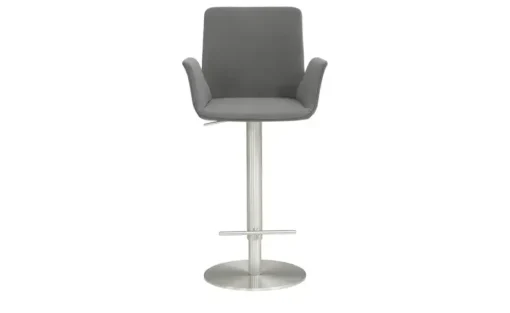 Barhocker MyHelios | Graphit, Mikrofaser | Höffner