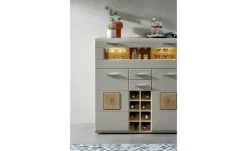 Barschrank Cortina | Grau, Eiche (Nachbildung)