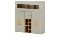 Barschrank Cortina | Grau, Eiche (Nachbildung)