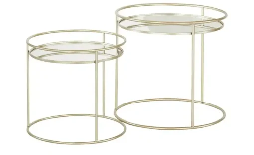 Beistelltisch 2er Set Harra | Goldfarben | Höffner