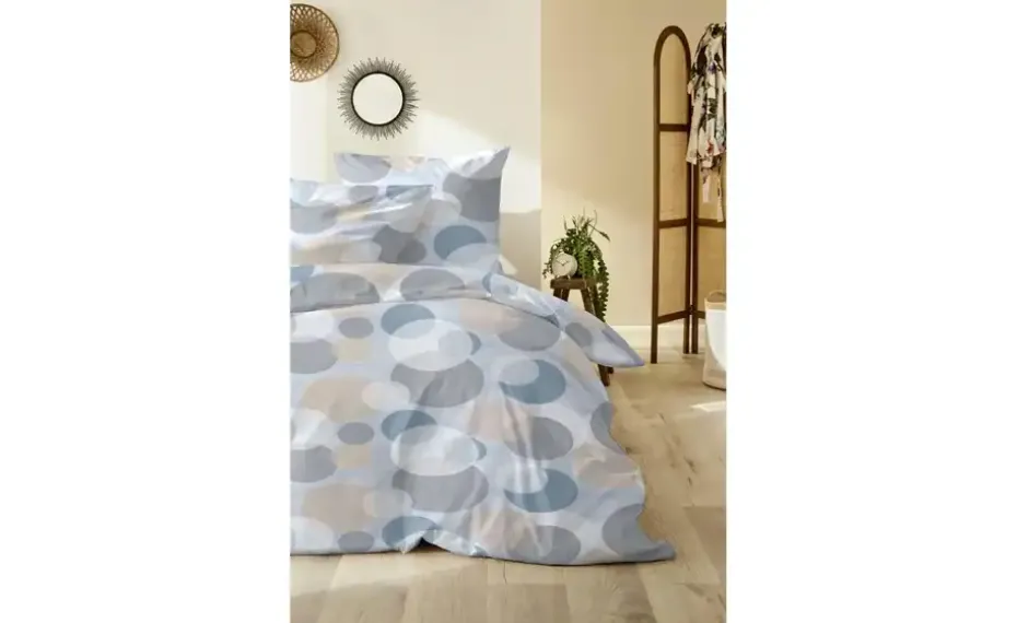 Biber Bettwäsche-Set | Blau, Braun | Möbel Höffner