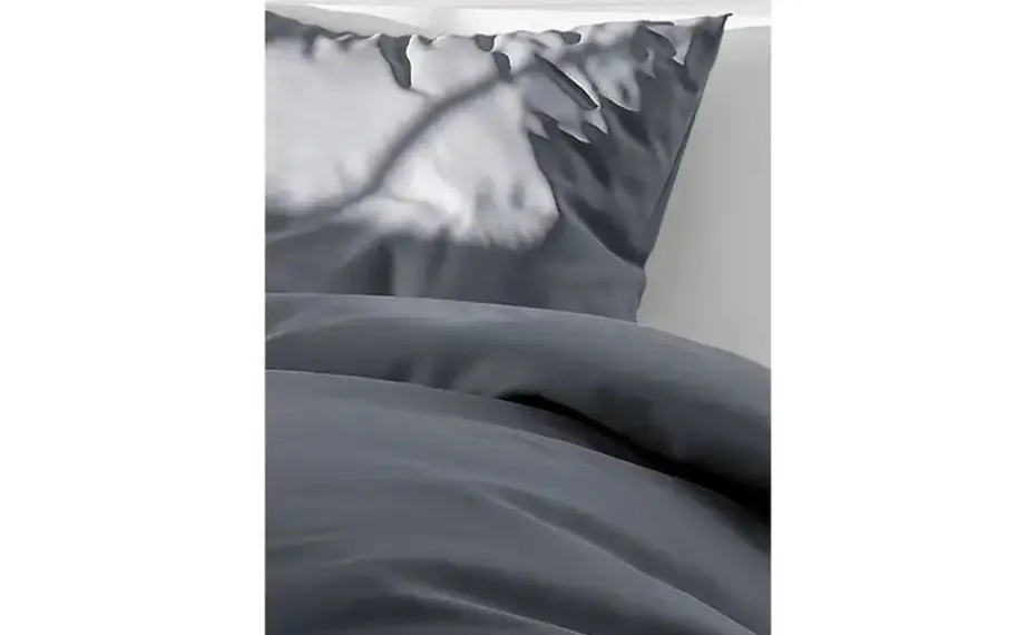 Bierbaum Seersucker Bettwäsche | 220 cm, Dunkelgrau