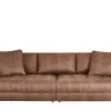 bobb Big Sofa cognac - Microfaser Caro | Mikrofaser in Leder-Optik, Cognacbraun