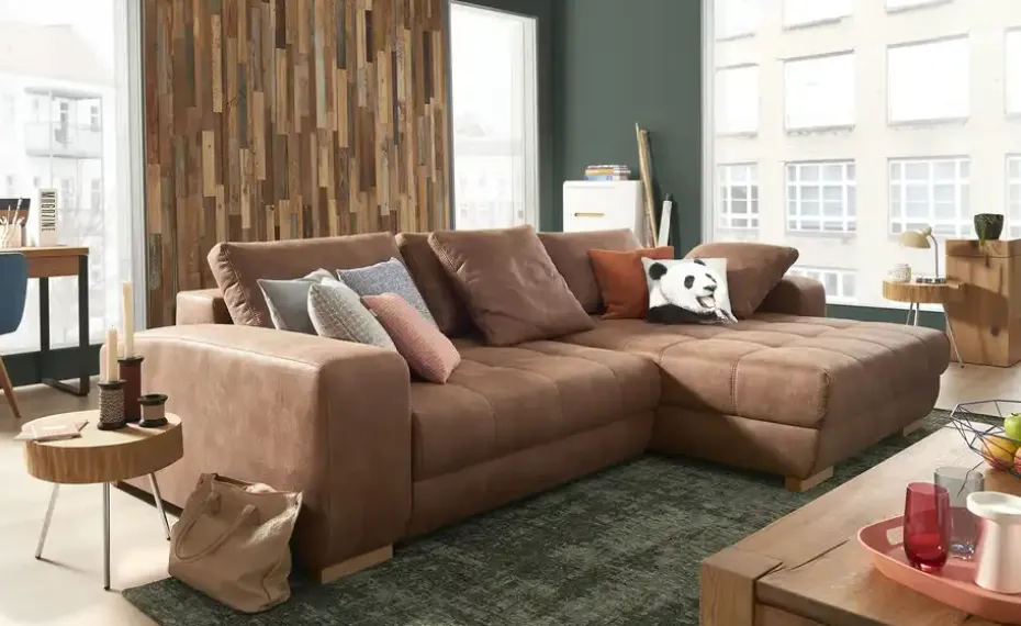 bobb Ecksofa Caro | rechts, Cognacbraun | Möbel Höffner