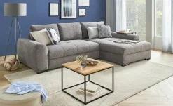 bobb Ecksofa in kuscheligem Cordstoff Soumia | rechts, Grau