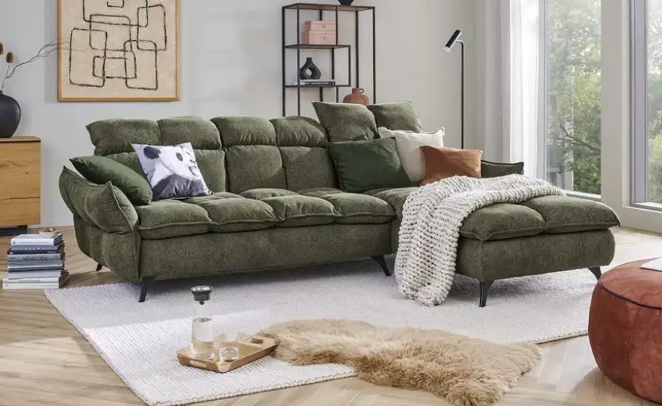 bobb Ecksofa Key West | rechts, Grün | Möbel Höffner