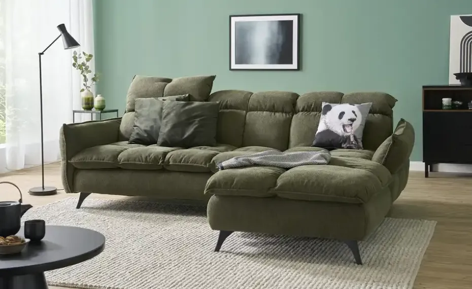 bobb Ecksofa Key West | rechts, Grün | Möbel Höffner