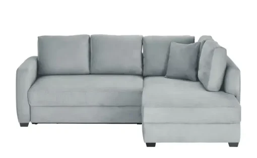 bobb Ecksofa mit Boxspringpolsterung Lisa de Luxe | rechts, Grau