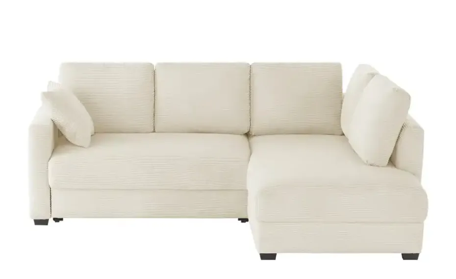 bobb Ecksofa mit Boxspringpolsterung Lisa de Luxe | rechts, Natur