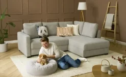 bobb Ecksofa  mit pflegeleichtem Bezugsstoff  Lisa de Luxe  | Grau, rechts