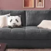bobb Einzelsofa Eleny de Luxe II | Anthrazit, Flachgewebe