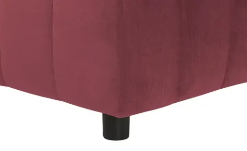 Boxbett mit Bettkasten Bruno | Dunkelrot, 140 cm