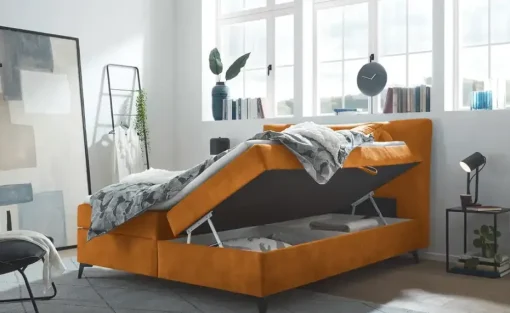 Boxbett mit Bettkasten Melrose | Orange | Möbel Höffner