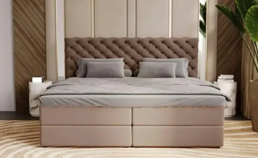 Boxbett mit Stauraum Belford | Braun, 140 cm | Höffner
