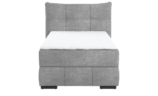 Boxbett mit Stauraum Margam | 100 cm, Silbergrau