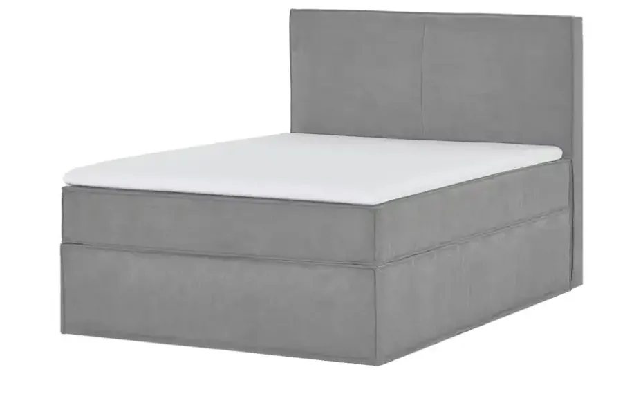 Boxi Boxspringbett 140 x 200 cm mit trendigem Keder Boxi Urban | Hellgrau, 140 cm