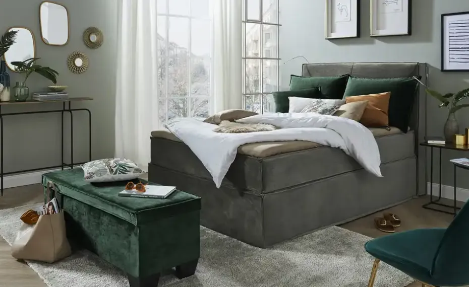 Boxi Zierkissen 80x40 cm Boxi | Smaragdgrün, mit Keder