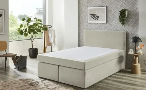 Boxspringbett Ashbourne | 120 cm, Creme | Möbel Höffner