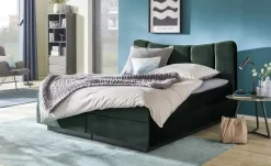 Boxspringbett Dalur | Dunkelgrün, 140 cm | Höffner