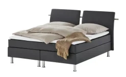 Boxspringbett Krom | Dunkelgrau, H2 & H3 | Höffner