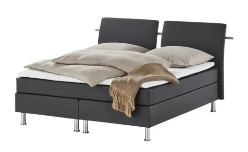 Boxspringbett Krom | Dunkelgrau, H2 & H3 | Höffner