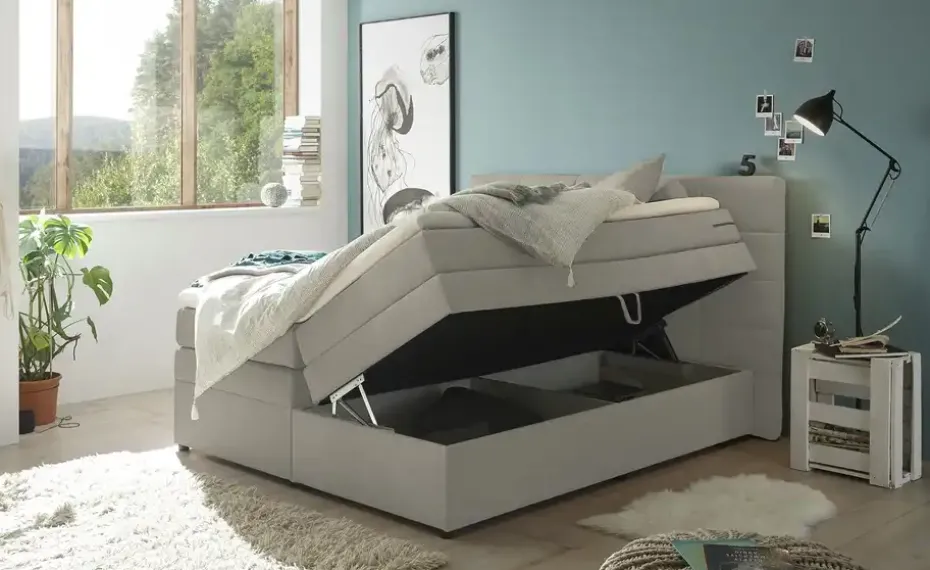 Boxspringbett mit Bettkasten Suffolk | Sand | Höffner