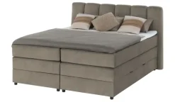 Boxspringbett mit Bettkasten Claire | Taupe, 140 cm