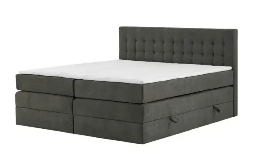 Boxspringbett mit Bettkasten Barcelona | Anthrazit, 120 cm